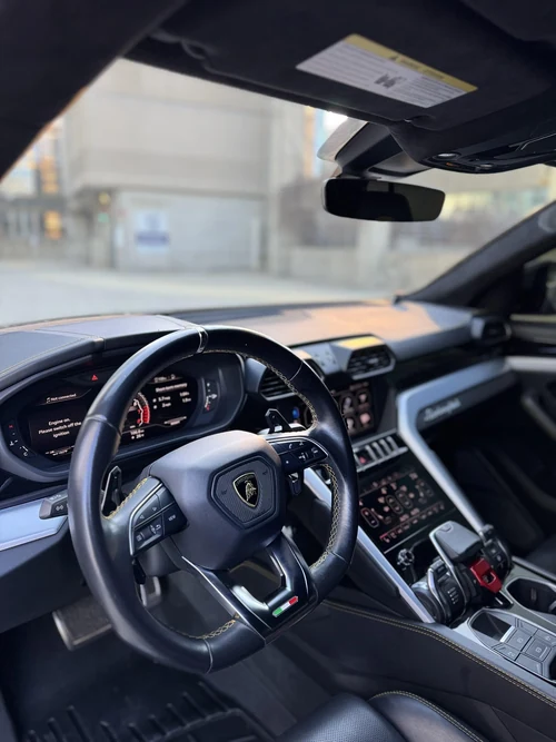 Lamborghini Urus - Black with Yellow Accents interior — Axel Luxury Chicago