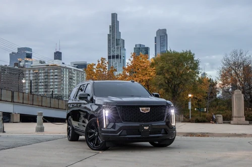 Cadillac Escalade exterior front 3/4 view — Axel Luxury Chicago