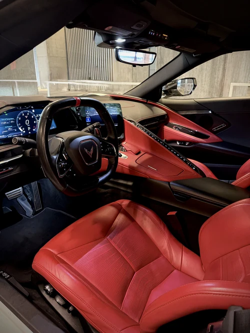 Corvette C8 Stingray - White interior — Axel Luxury Chicago