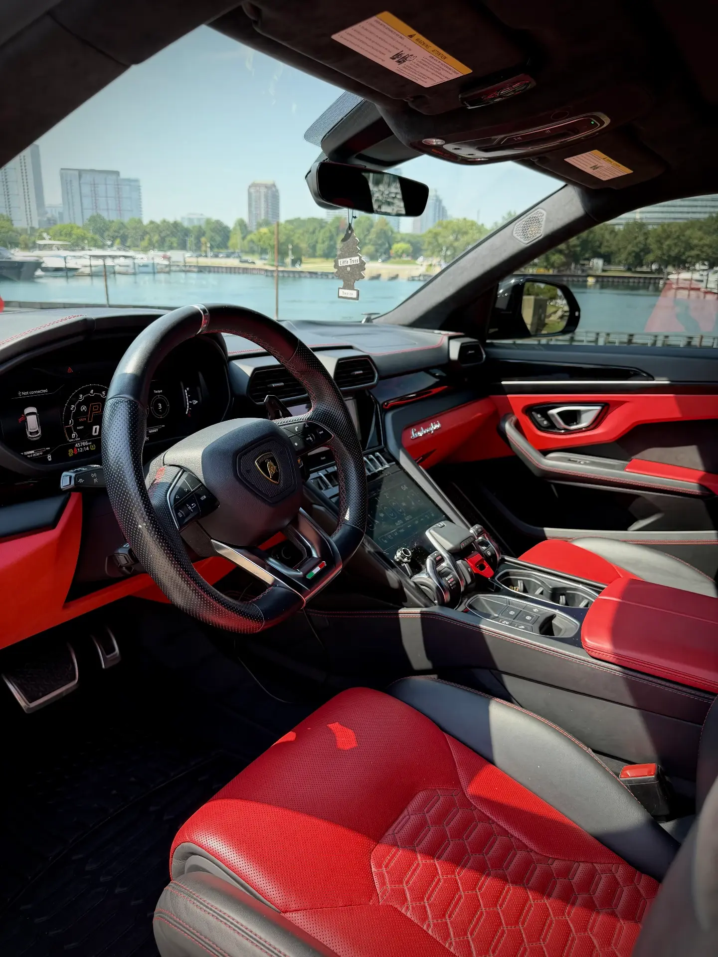 Lamborghini Urus - Black with Red Interior interior — Axel Luxury Chicago