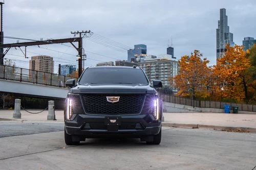Cadillac Escalade exterior front view — Axel Luxury Chicago